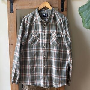 Salty Crew Plaid Flannel Shirt Size XXL